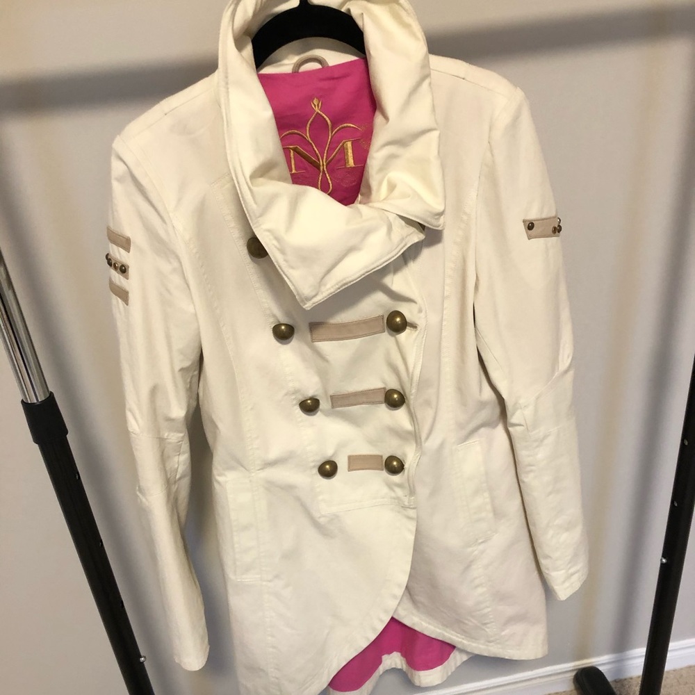Mackage Steampunk Military Jacket size M womans colour cream